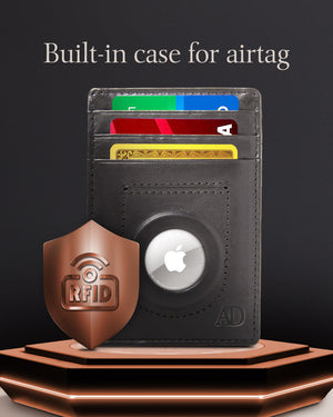 Slim Card Holder With Air Tag Holder