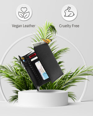 Vegan Trifold Wallet With ID Window