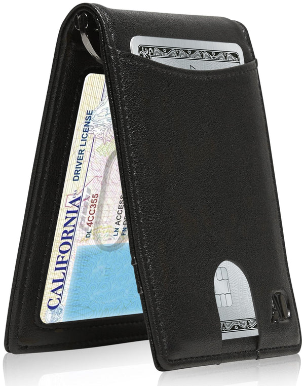 Money Clip Bifold Wallet W/ Pull Strap