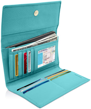 Trifold Clutch With Removable Checkbook Holder