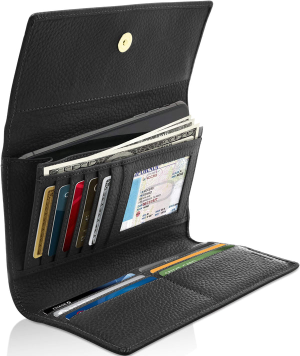 Trifold Clutch With Removable Checkbook Holder