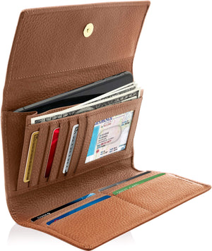 Trifold Clutch With Removable Checkbook Holder