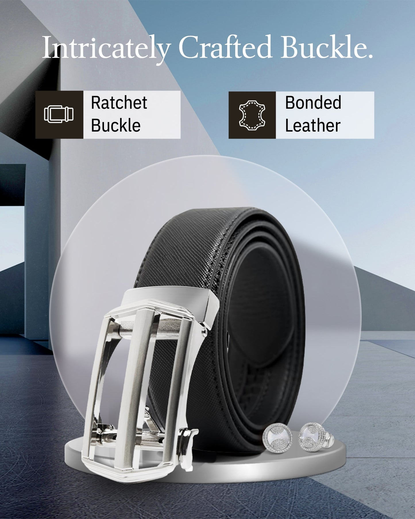 Leather Ratchet Belt – No Holes, Custom Fit