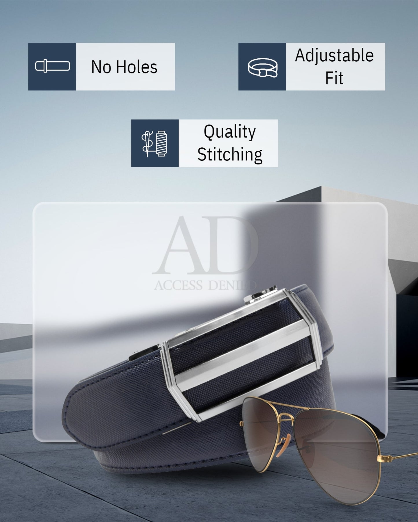 Leather Ratchet Belt – No Holes, Custom Fit