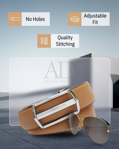Leather Ratchet Belt – No Holes, Custom Fit