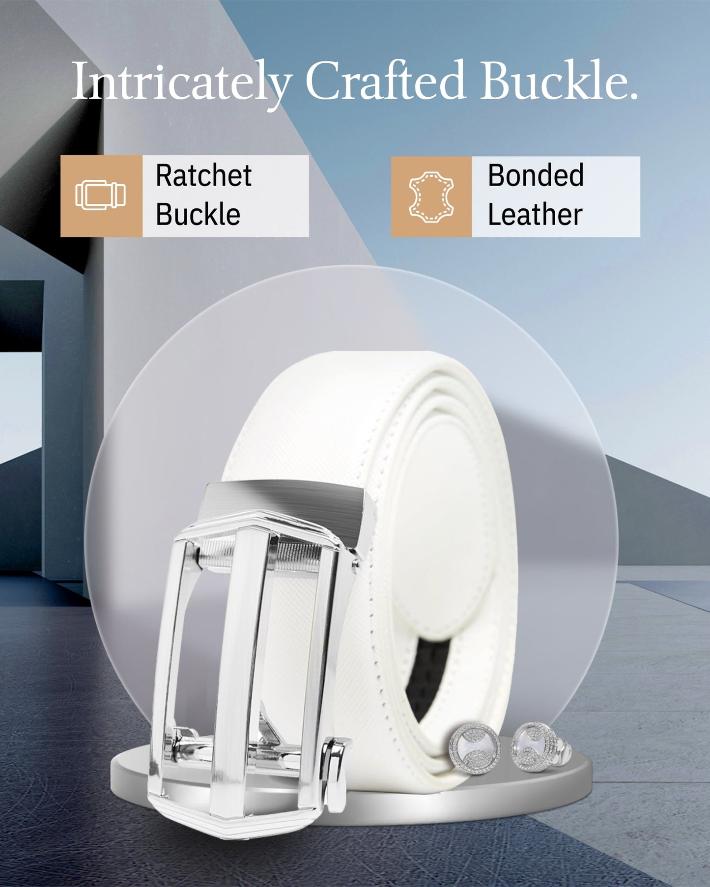 Leather Ratchet Belt – No Holes, Custom Fit