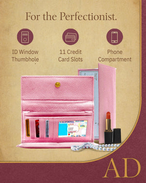 Trifold Clutch With Removable Checkbook Holder