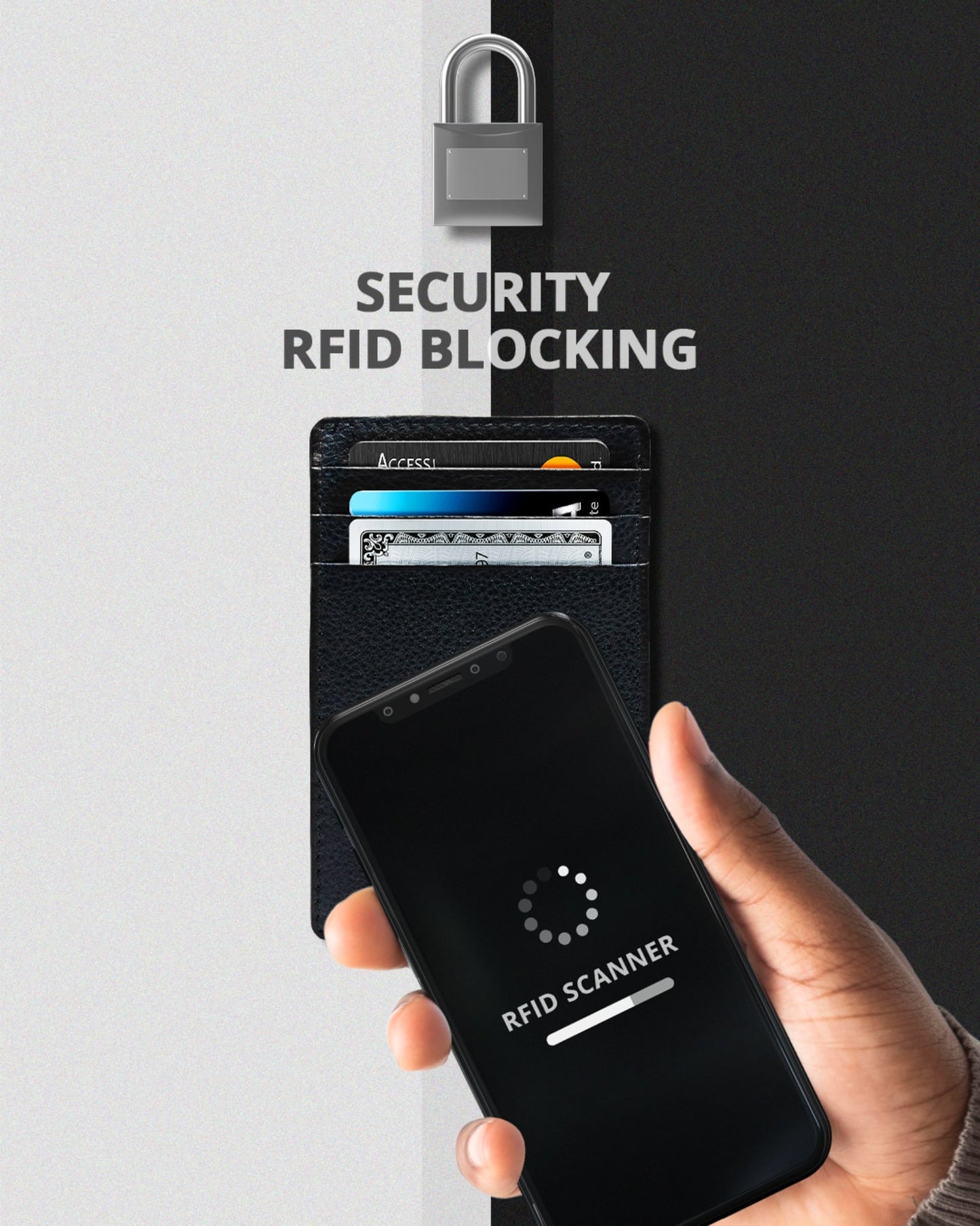 Genuine Leather Slim Card Holder – RFID Blocking, Minimalist
