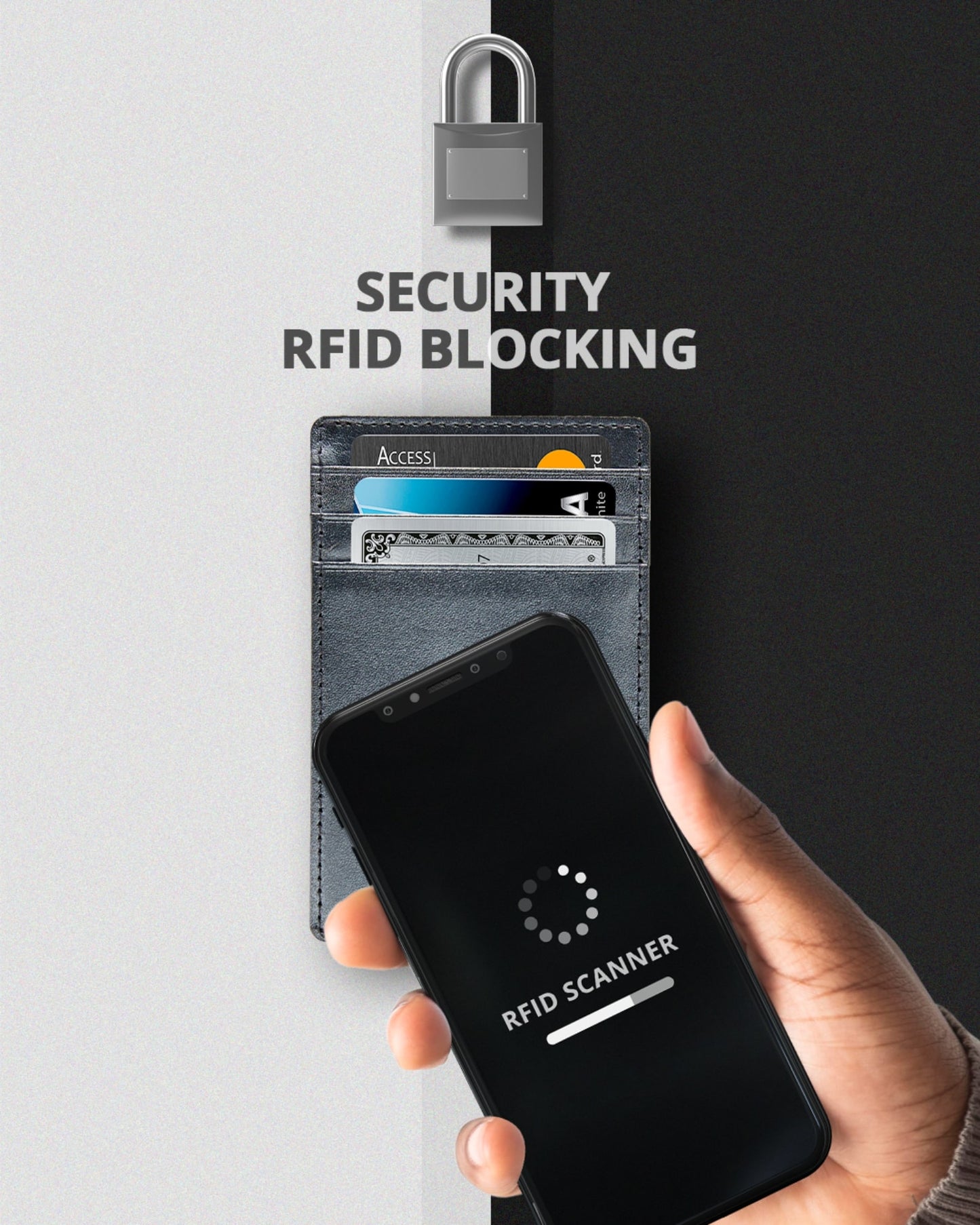 Genuine Leather Slim Card Holder – RFID Blocking, Minimalist