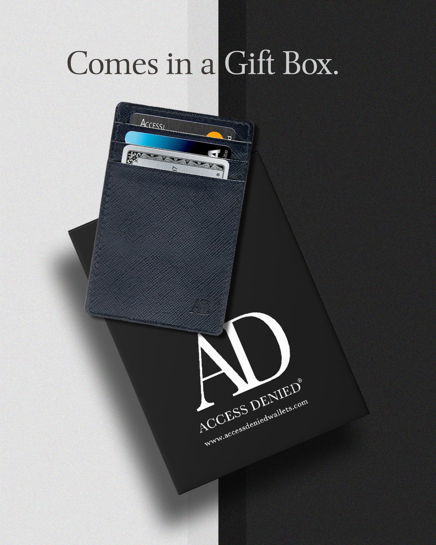 Genuine Leather Slim Card Holder – RFID Blocking, Minimalist