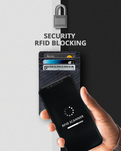 Genuine Leather Slim Card Holder – RFID Blocking, Minimalist