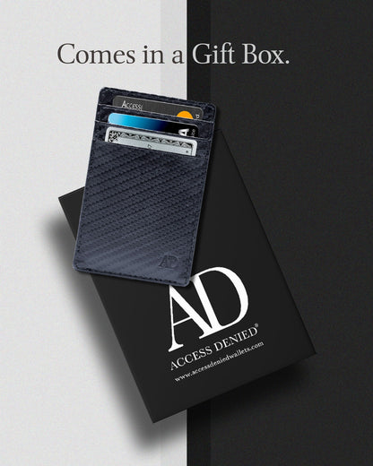 Genuine Leather Slim Card Holder – RFID Blocking, Minimalist