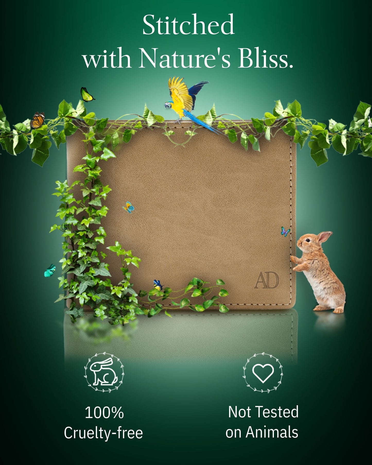 Vegan Leather Bifold Wallet – ID Window, RFID Blocking