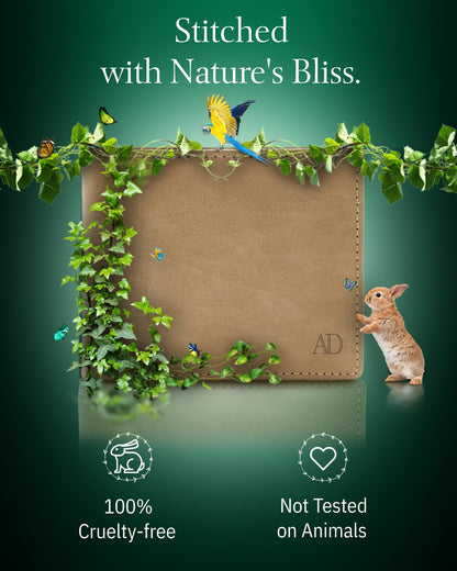 Vegan Leather Bifold Wallet – ID Window, RFID Blocking
