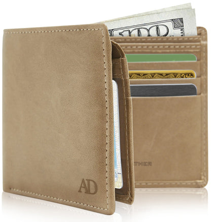 Vegan Leather Bifold Wallet – ID Window, RFID Blocking