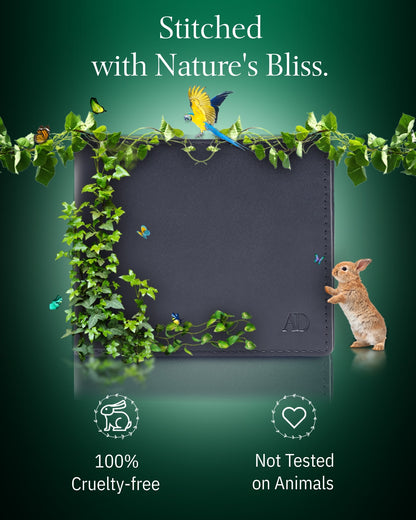 Vegan Leather Bifold Wallet – ID Window, RFID Blocking