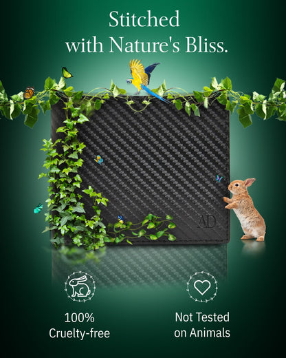 Vegan Leather Bifold Wallet – ID Window, RFID Blocking