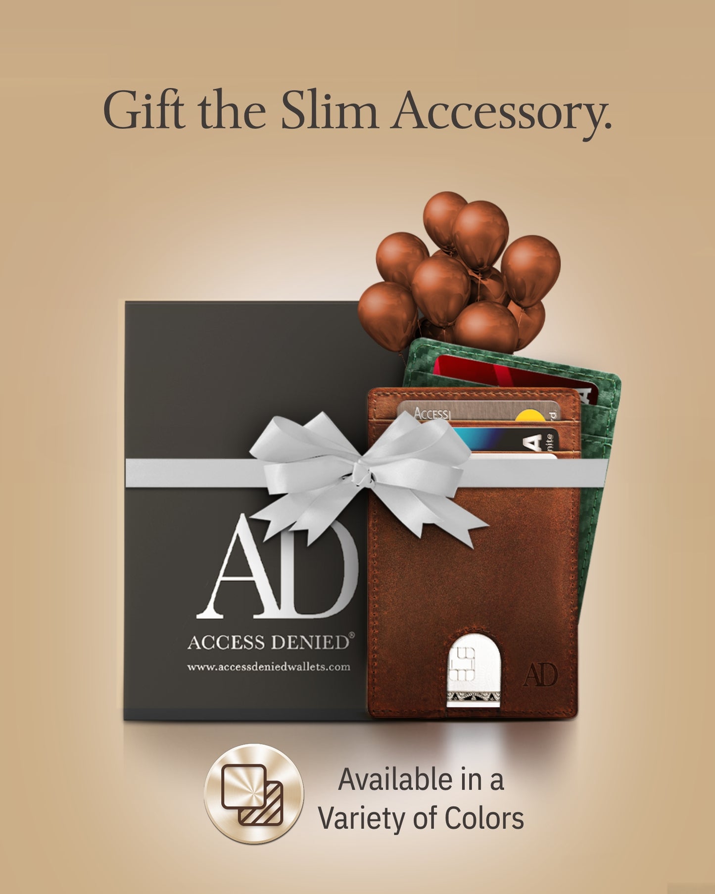 Genuine Leather Slim Card Holder – RFID Blocking, Thumb-Hole Access