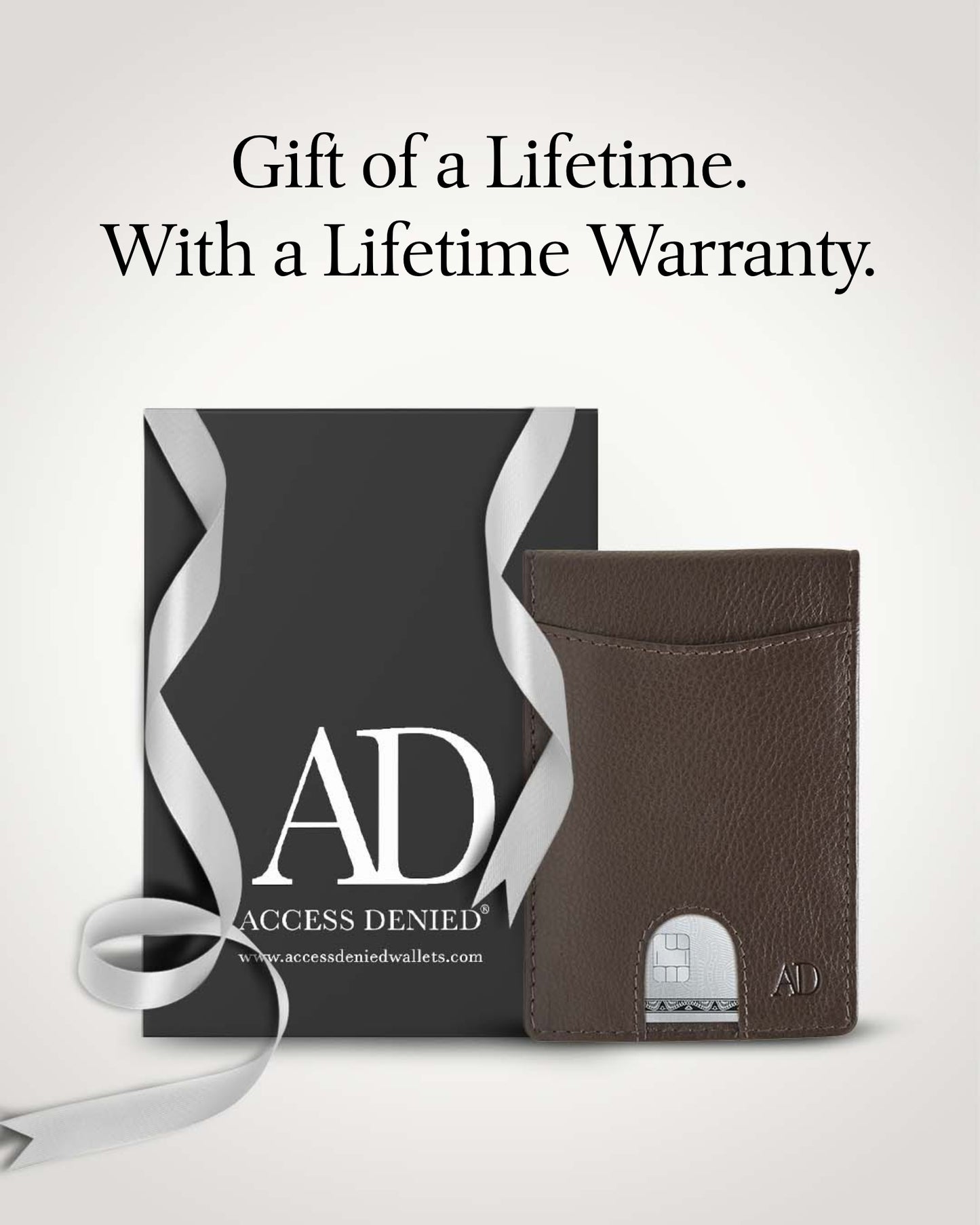 Genuine Leather Slim Money Clip Wallet – 7 Card Slots, RFID Blocking