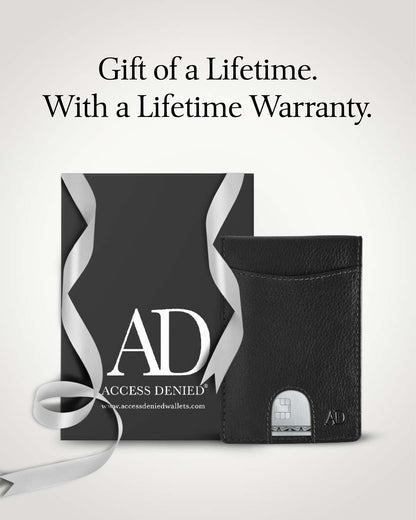 Genuine Leather Slim Money Clip Wallet – 7 Card Slots, RFID Blocking