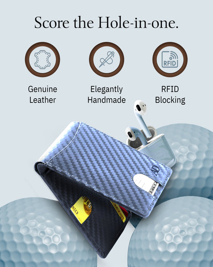 Genuine Leather Pull-Strap Bifold Wallet – Holds 7 Cards, RFID Blocking