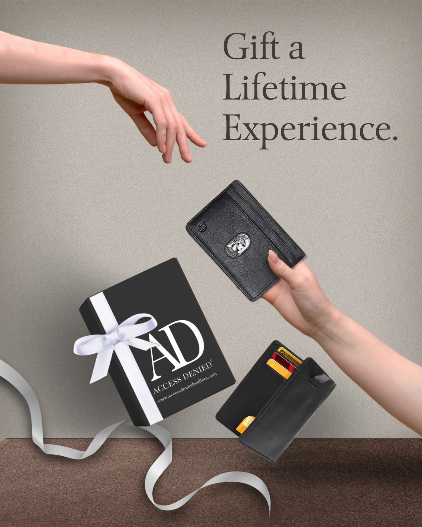 Genuine Leather Slim Bifold Wallet – Pull-Strap Card Access, RFID Blocking