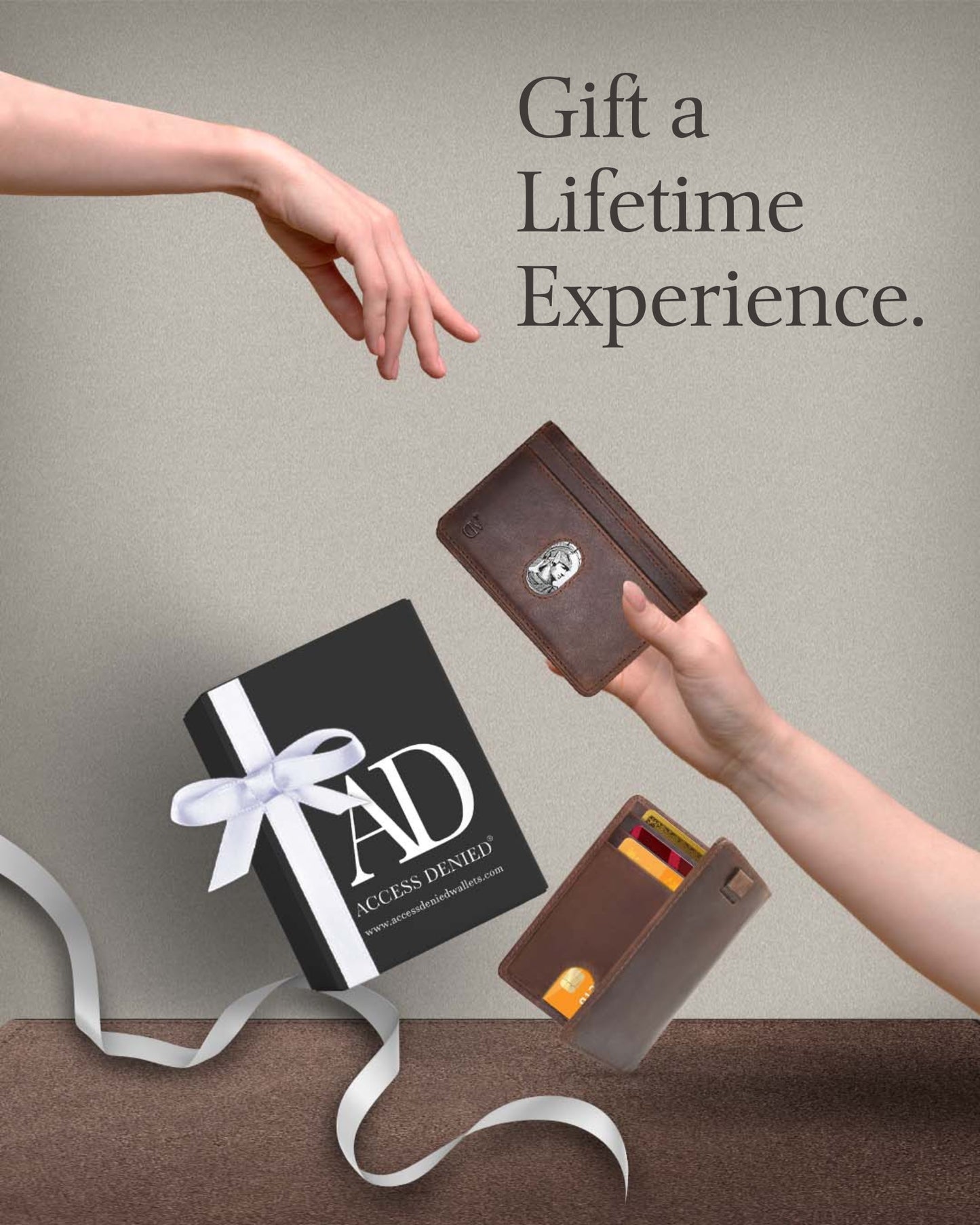 Genuine Leather Slim Bifold Wallet – Pull-Strap Card Access, RFID Blocking