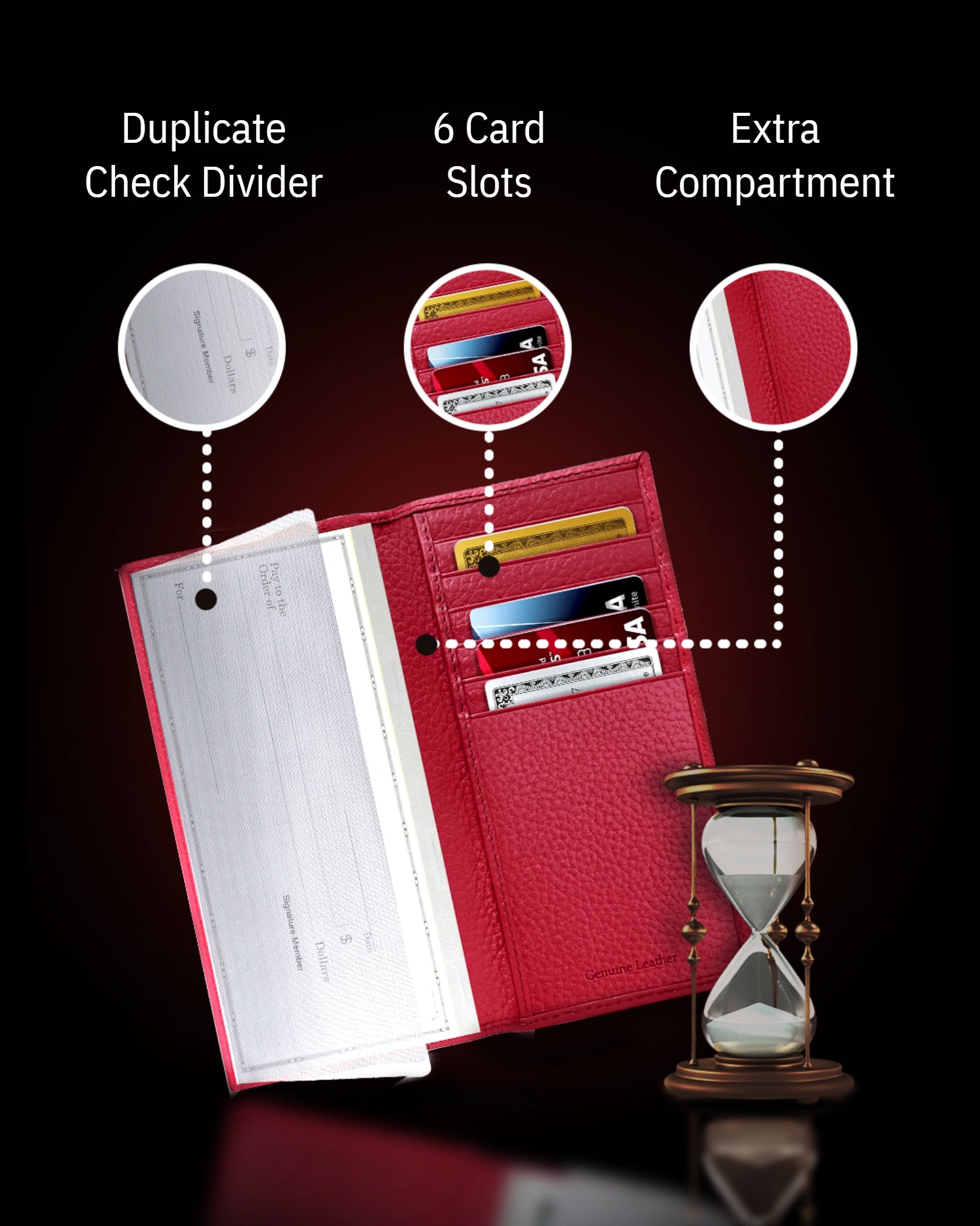 Checkbook Covers With Rfid Protection Leather Checkbook Cover Genuine With RFID Protection - Checkbook Holder ...
