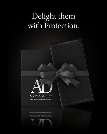 Genuine Leather Checkbook Cover – Card Slots, RFID Blocking
