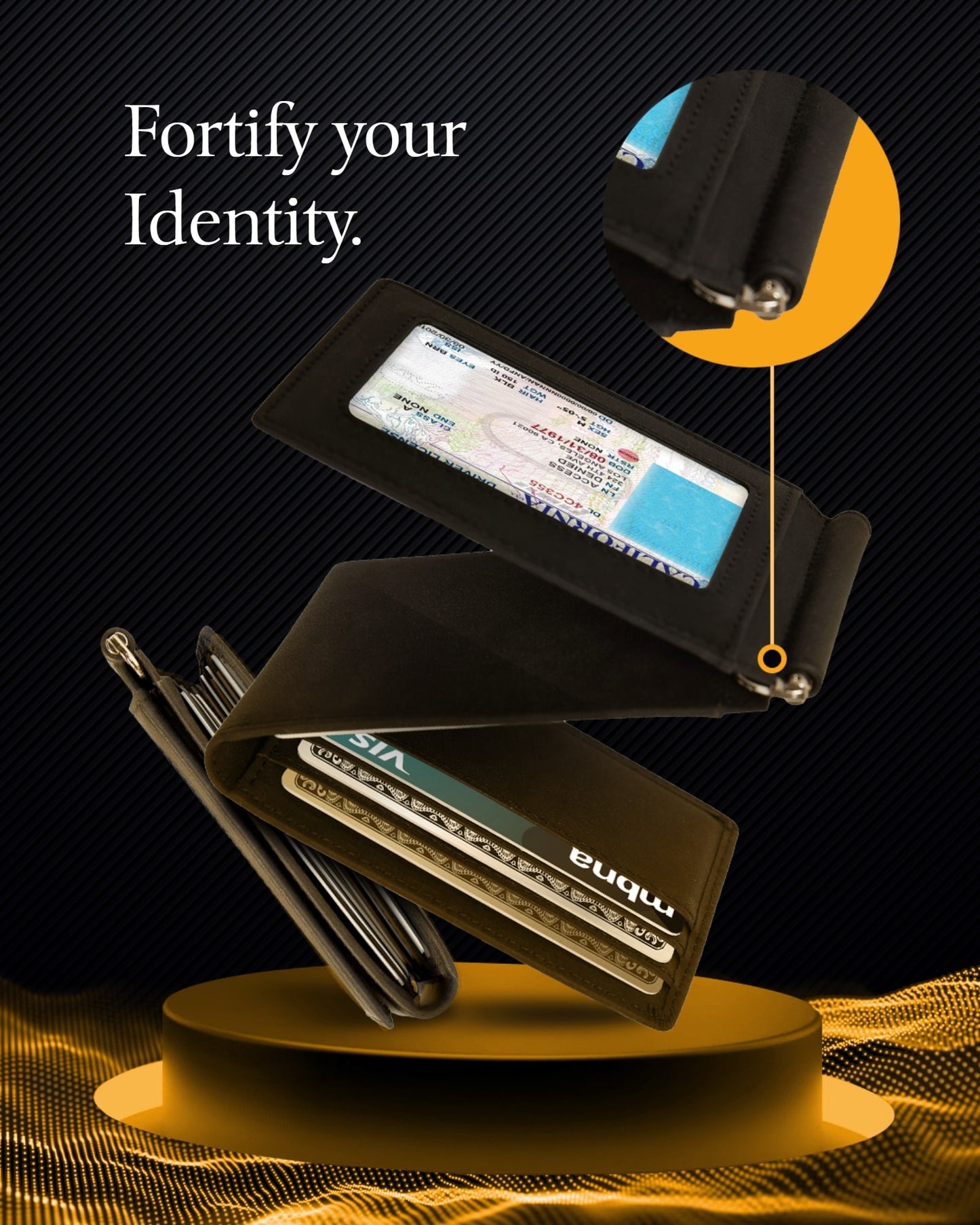 Leather Trifold Wallet – Removable Money Clip