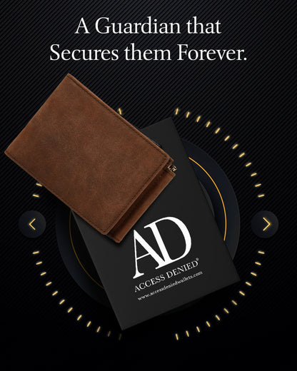 Leather Trifold Wallet – Removable Money Clip