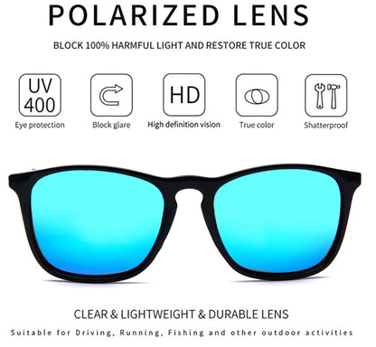 Polarized Aviator Sunglasses – UV400, Round Lens