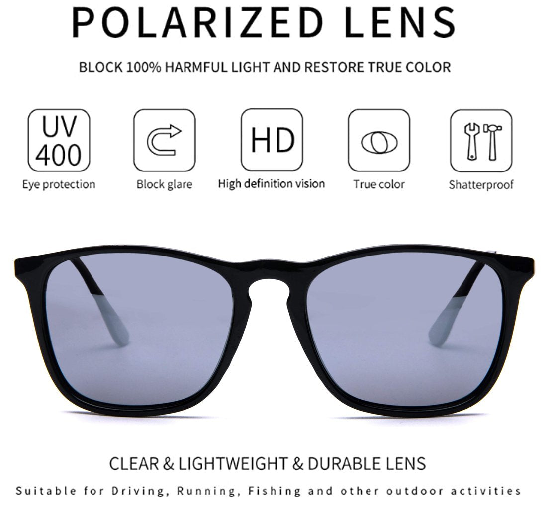 Polarized Aviator Sunglasses – UV400, Round Lens