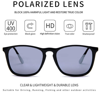 Polarized Aviator Sunglasses – UV400, Round Lens