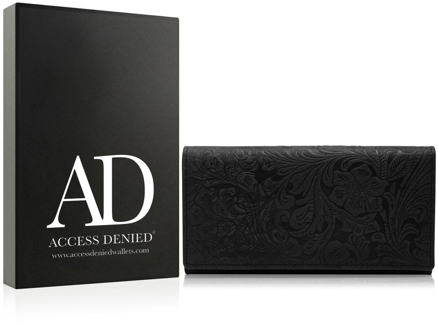 Embossed Floral Accordion Wallet
