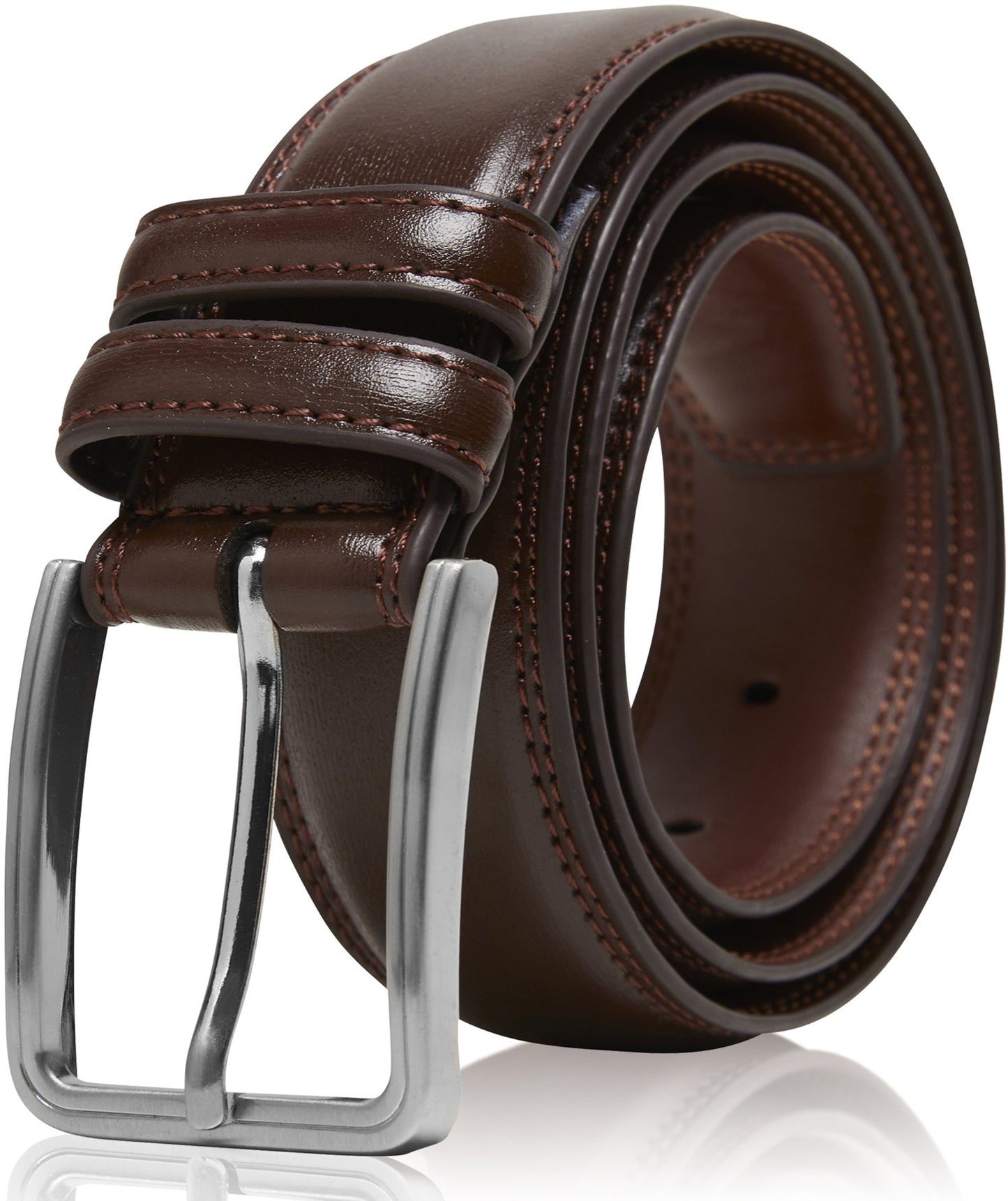 Genuine Leather Belt for Men – Zinc Alloy Buckle, 1.25" Strap