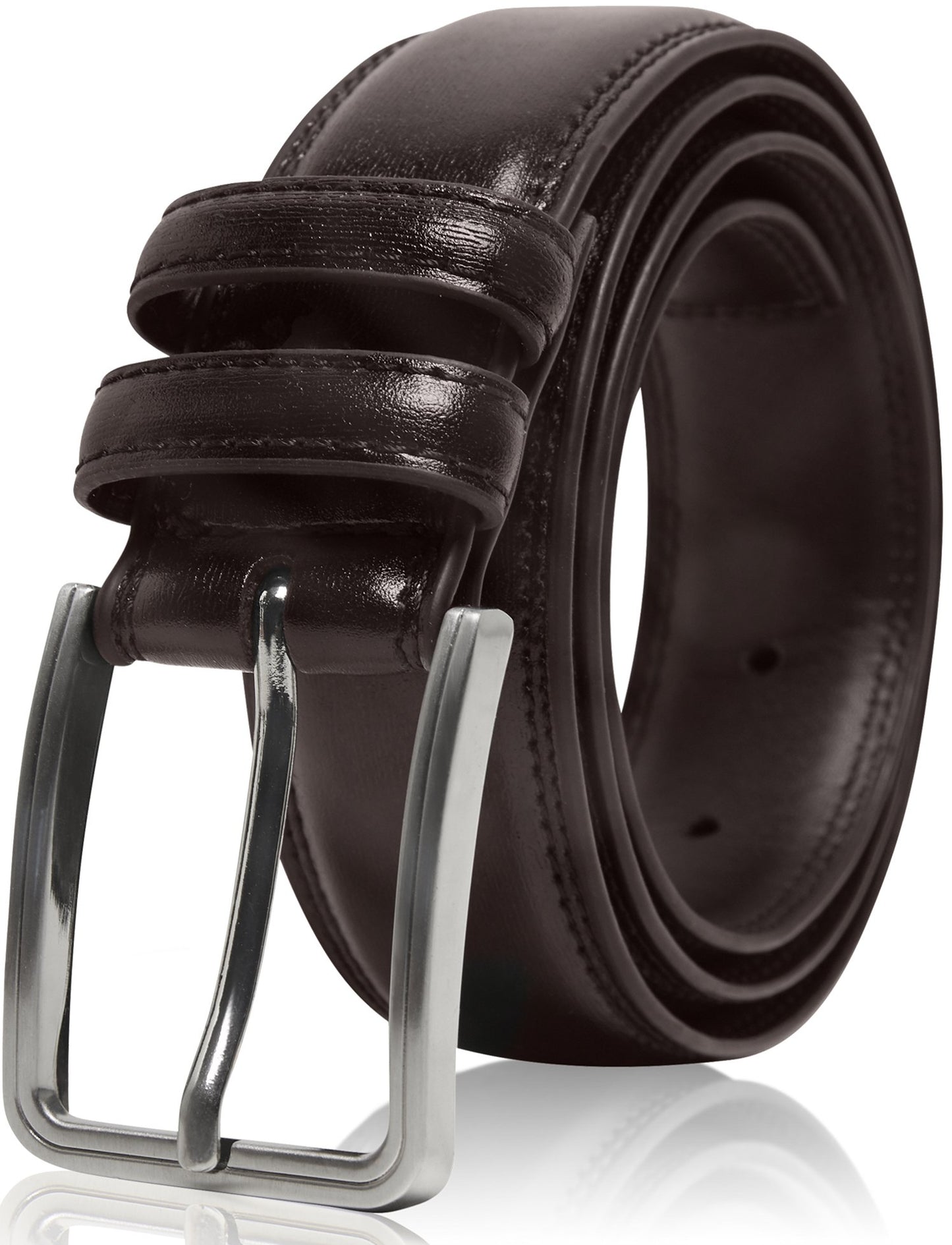 Genuine Leather Belt for Men – Zinc Alloy Buckle, 1.25" Strap