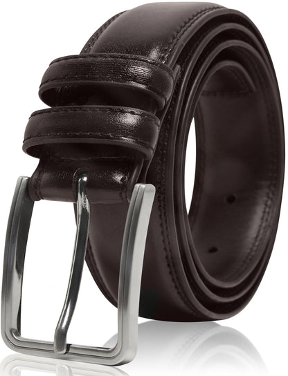 Genuine Leather Belt for Men – Zinc Alloy Buckle, 1.25" Strap