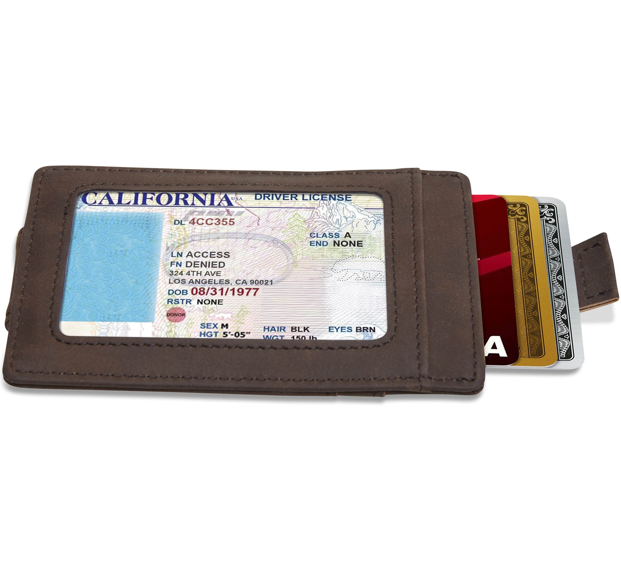 Money Clip Card Holder With Pull Strap | Access Denied - Access Accessories Money Clip Card Holder With Pull Strap | Access Denied - Access Accessories