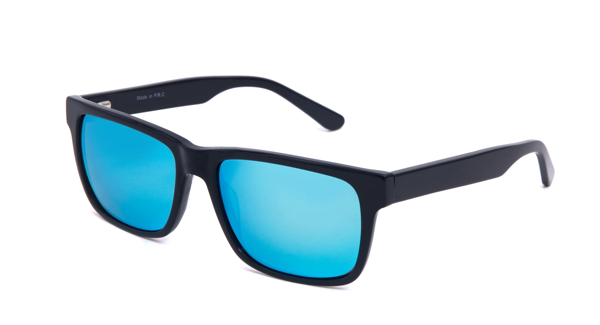 Access Denied Retro Square Polarized Sunglasses Blue