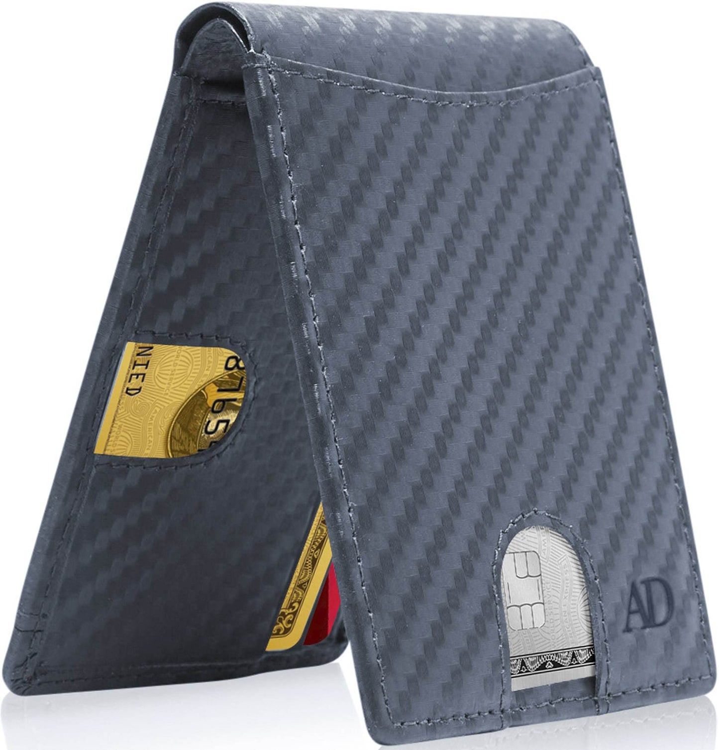 Genuine Leather Pull-Strap Bifold Wallet – Holds 7 Cards, RFID Blocking