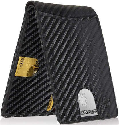 Genuine Leather Pull-Strap Bifold Wallet – Holds 7 Cards, RFID Blocking